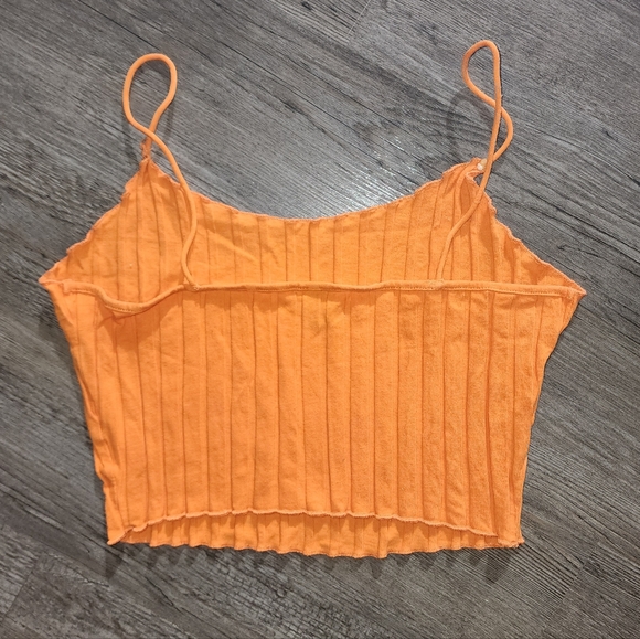 Neon Orange Crop Cami Top - Picture 2 of 3